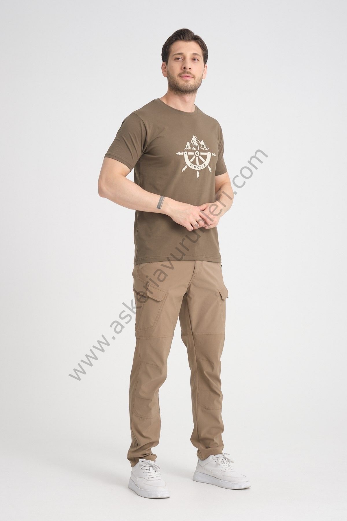 Tad Gear Tactical Series %95 Pamuk Penye Haki Tişört