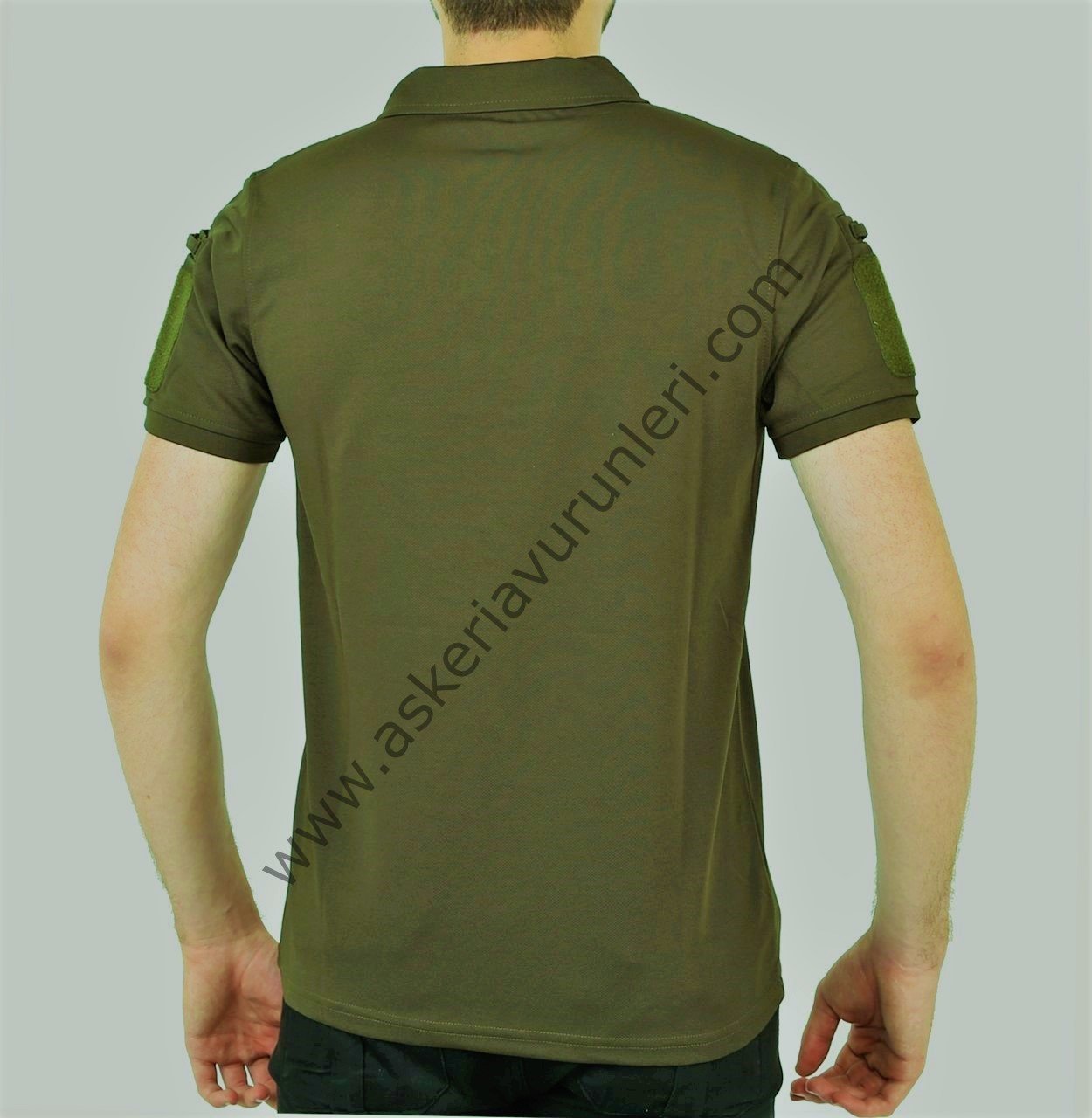 Taktikal Polo Yakalı Kolları Cırtlı T-Shirt