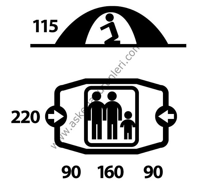 Husky Burton 2+1 Kişilik Çadır