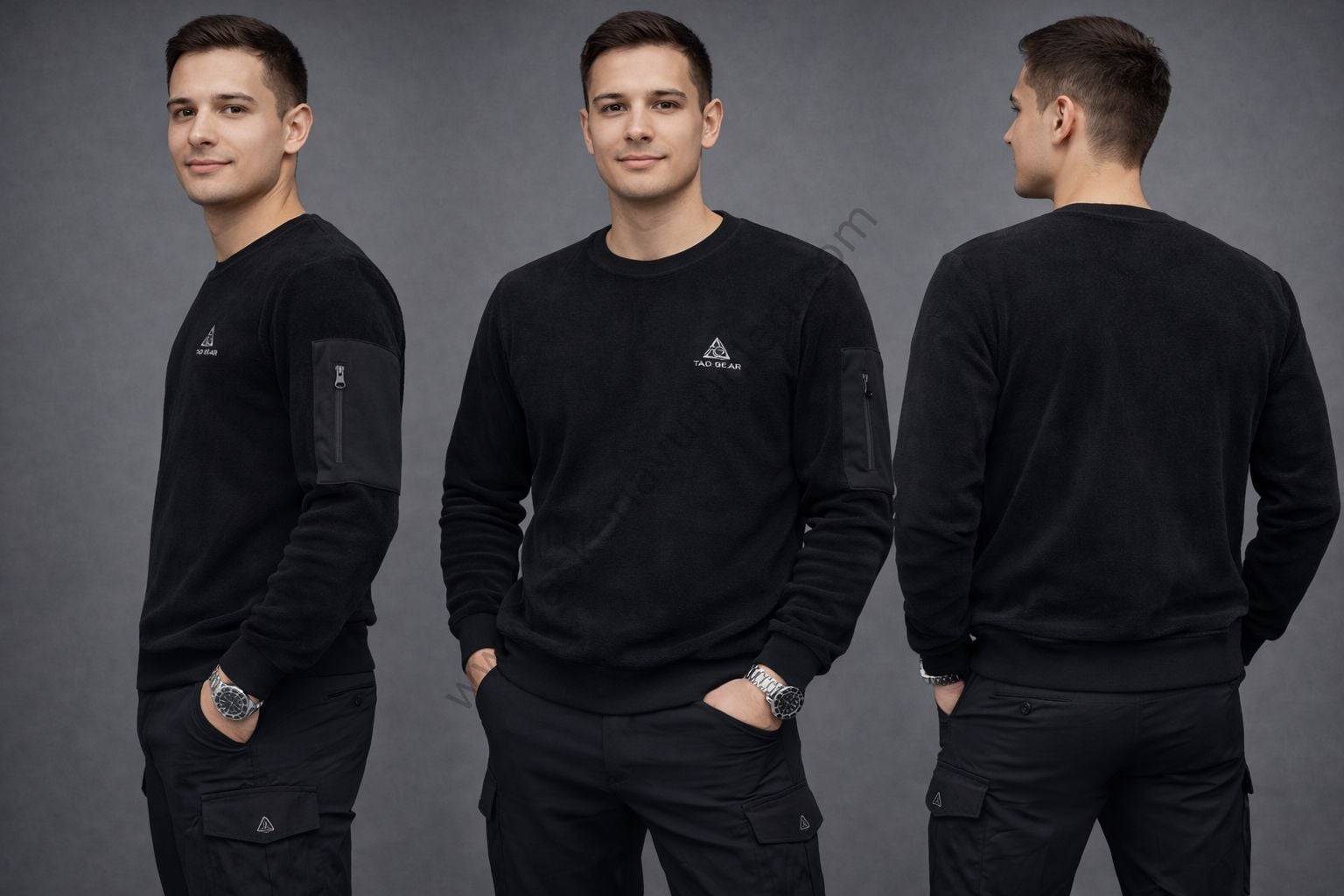 SAF POLAR KIŞLIK ÜŞÜTMEZ TAKTİK SWEAT KOL DETAYLI