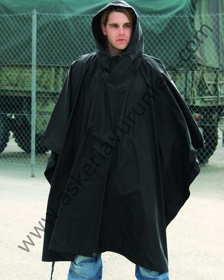 U.S. ARMY SİYAH PANÇO YAĞMURLUK