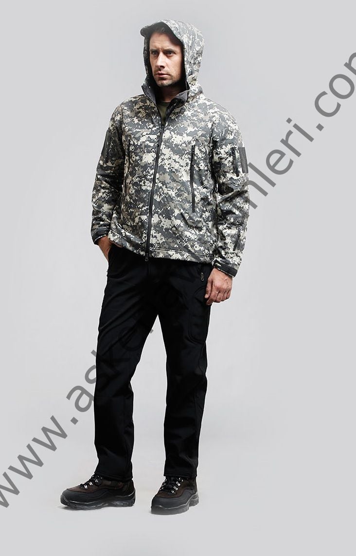 Shark Skin Soft Shell Jacket > İçi Polarlı Su Geçirmez Mont