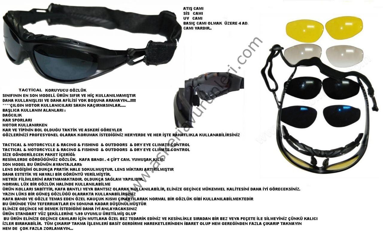 TACTİCAL 8006 KORUYUCU GÖZLÜK